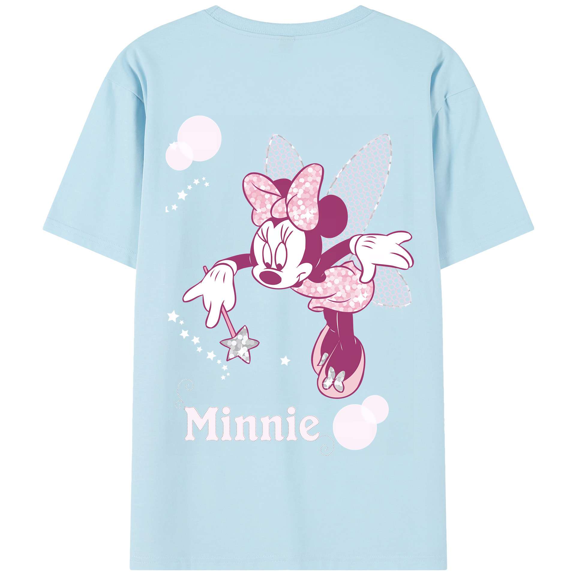 （画像用） ミッキーマウス Mickey Mouse 綿100％半袖Tシャツ（背面プリント）